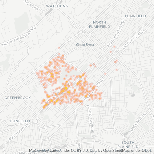 07063 Business Density Heatmap