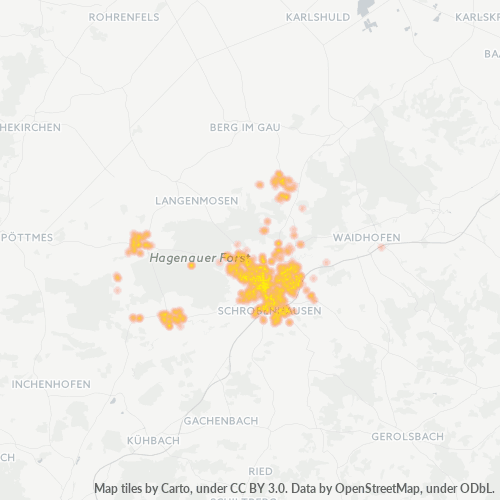 Heatmap für plz 86529