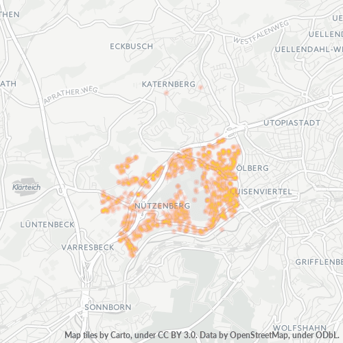 Heatmap für plz 42115