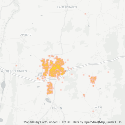 Heatmap für plz 86807