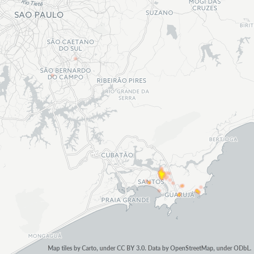 11450-000 Mapa de calor de densidad empresarial