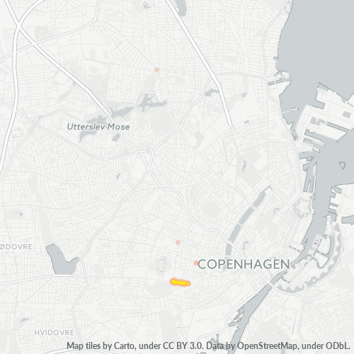 1800 Heatmap over forretningstæthed