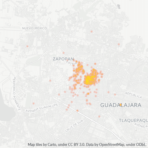 44620 Mapa de calor de densidad empresarial
