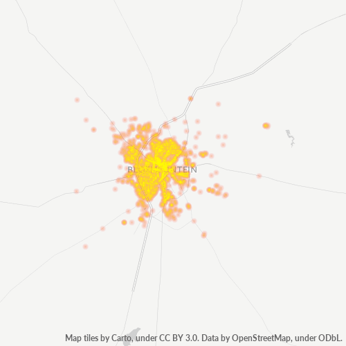 9301 Hittekaart vir Besigheidsdigtheid