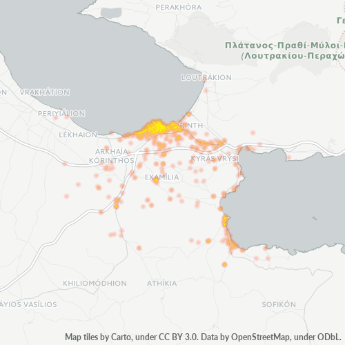 201 00 Χάρτης θερμότητας πυκνότητας επιχείρησης
