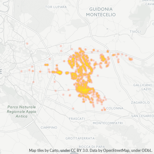 00132 Mappa di concentrazione per la densità di aziende