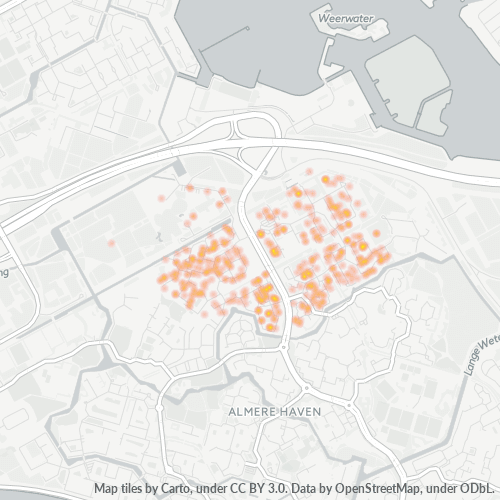 Heatmap voor postcode 1351