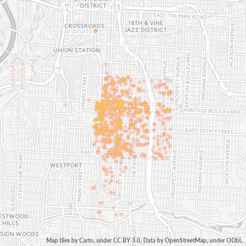 64109 Business Density Heatmap