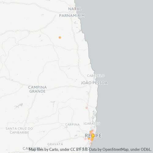 50020-000 Mapa de calor de densidad empresarial