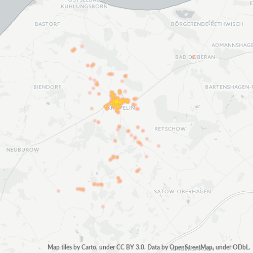 Heatmap für plz 18236