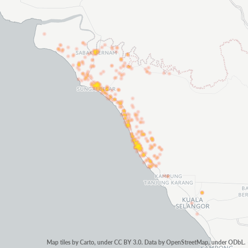 45400 Heatmap Ketumpatan Perniagaan