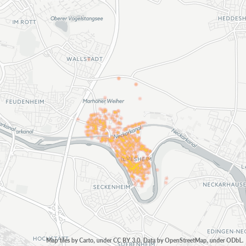 Heatmap für plz 68549