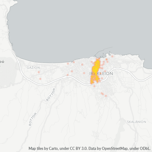713 06 Χάρτης θερμότητας πυκνότητας επιχείρησης