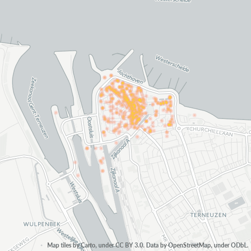 Heatmap voor postcode 4531