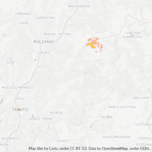 Mappa di calore per cap 38032