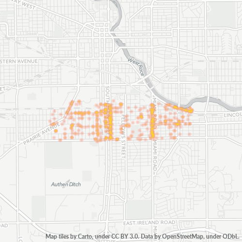 46613 Business Density Heatmap