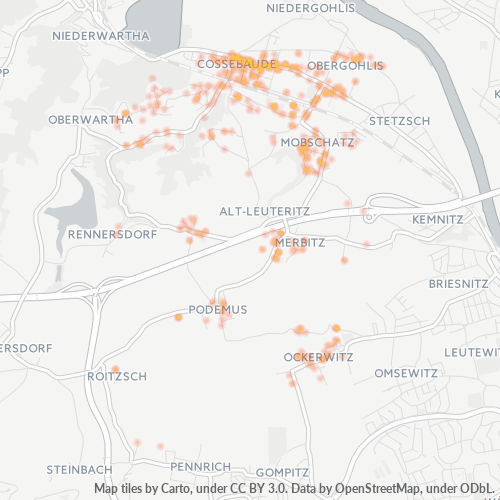Heatmap für plz 01156