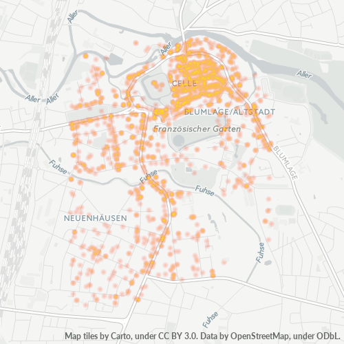 Heatmap für plz 29221