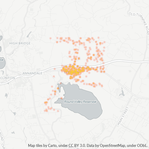 08833 Business Density Heatmap