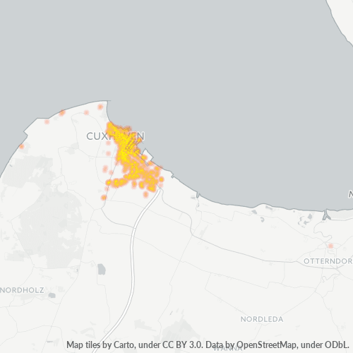 Heatmap für plz 27472