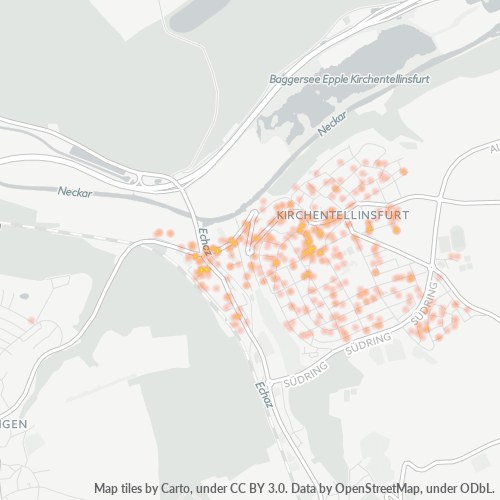 Heatmap für plz 72138