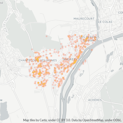 78570 Thermocarte de densité d'activité