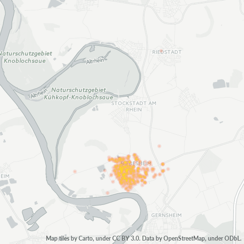 Heatmap für plz 64584