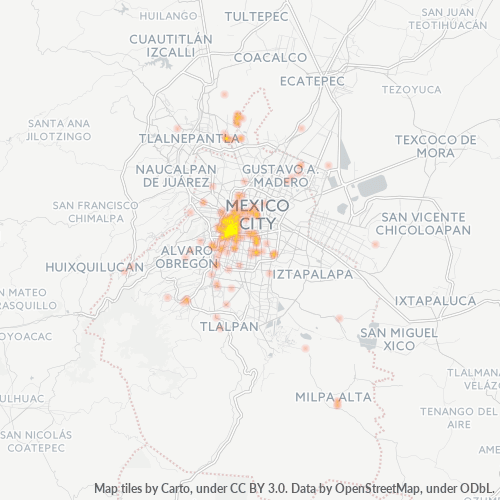 06760 Mapa de calor de densidad empresarial