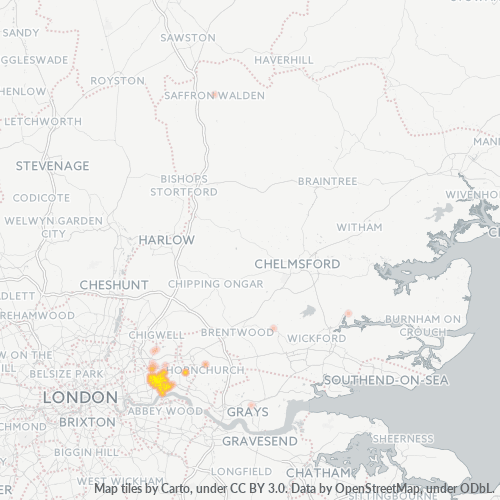 IG11 Business Density Heatmap