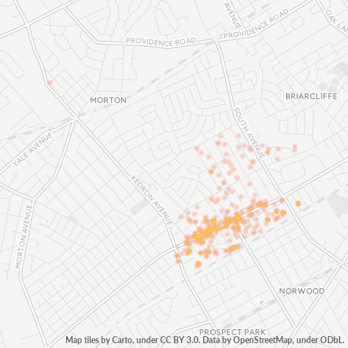 19043 Business Density Heatmap