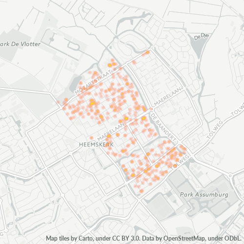 1962 Heatmap Bedrijfsdichtheid
