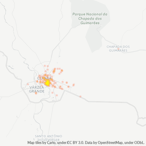 78065-000 Mapa de calor de densidad empresarial