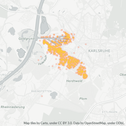76189 Standortdichte-Heatmap
