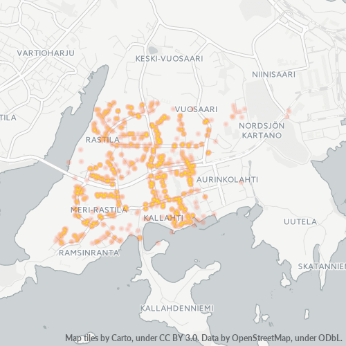 00980 Yritystiheys lämpökarttana