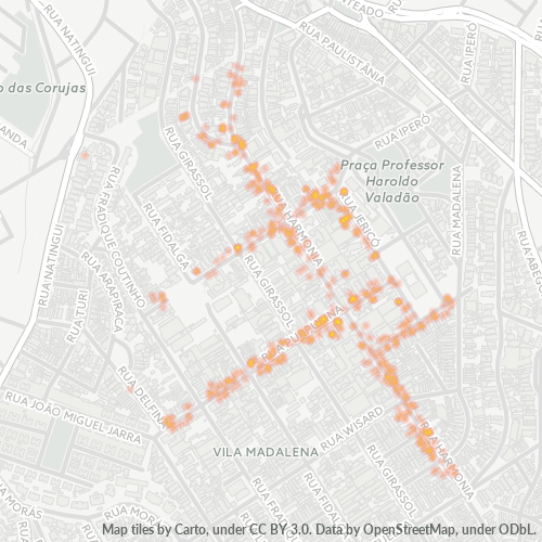 05435-000 Mapa de calor de densidad empresarial