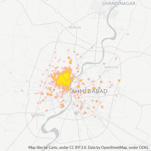 380013 व्यावसायिक घनत्व हीटमैप