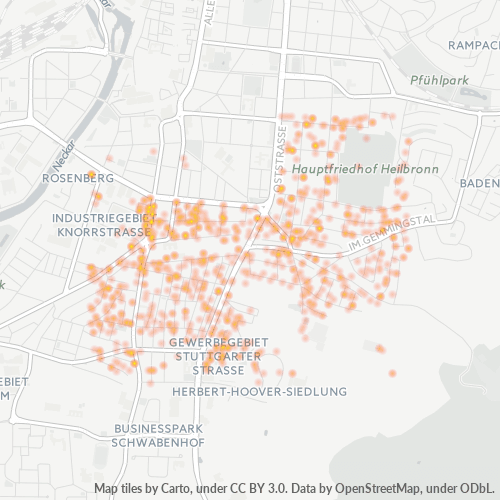 Heatmap für plz 74074