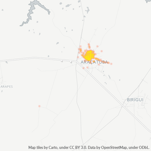 16050-000 Heatmap de Densidade da Empresa