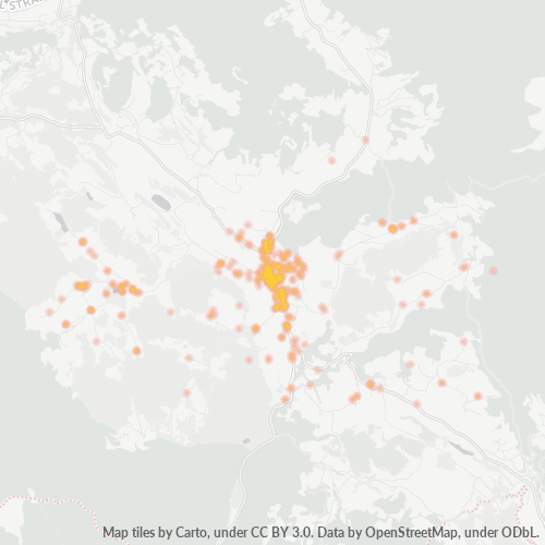 Heatmap für postleitzahl 8820