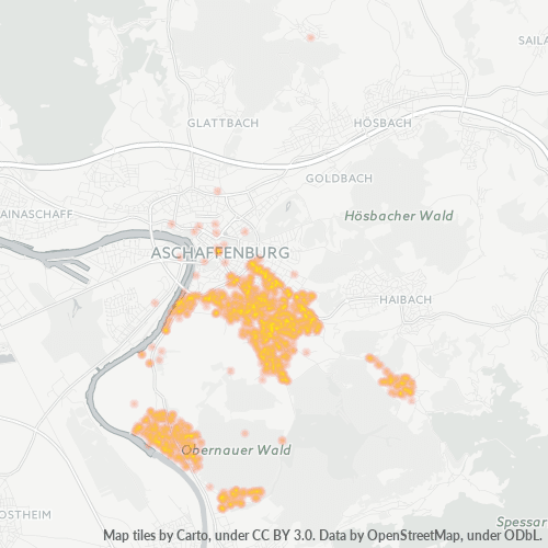 63743 Standortdichte-Heatmap