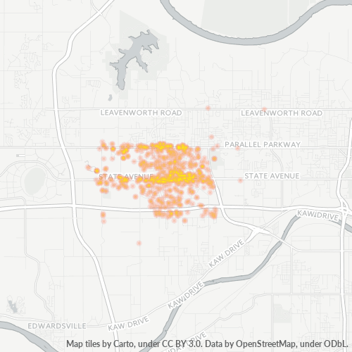 66112 Business Density Heatmap