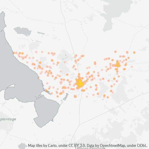 7570 Heatmap over forretningstæthed