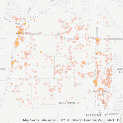 76226 Business Density Heatmap