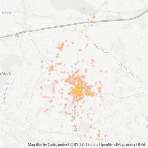 49497 Standortdichte-Heatmap