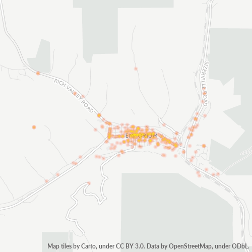 15834 Business Density Heatmap