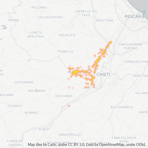 Mappa di calore per cap 65012