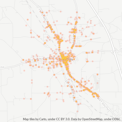 35045 Business Density Heatmap