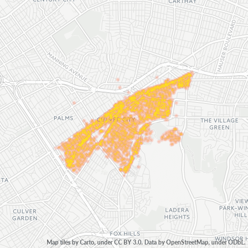 90232 Business Density Heatmap