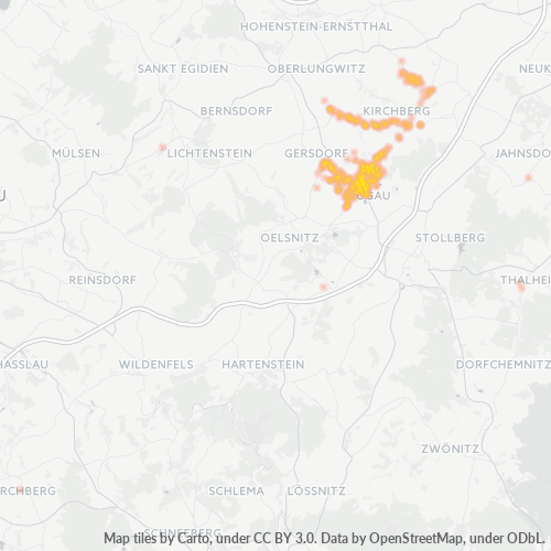 Heatmap für plz 09385