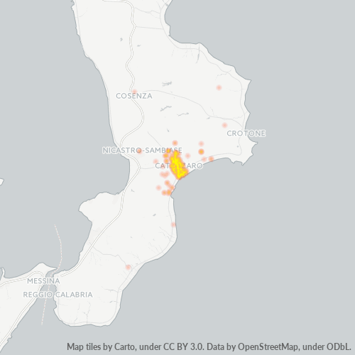 Mappa di calore per cap 88100